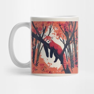 Red panda in autumn Mug
